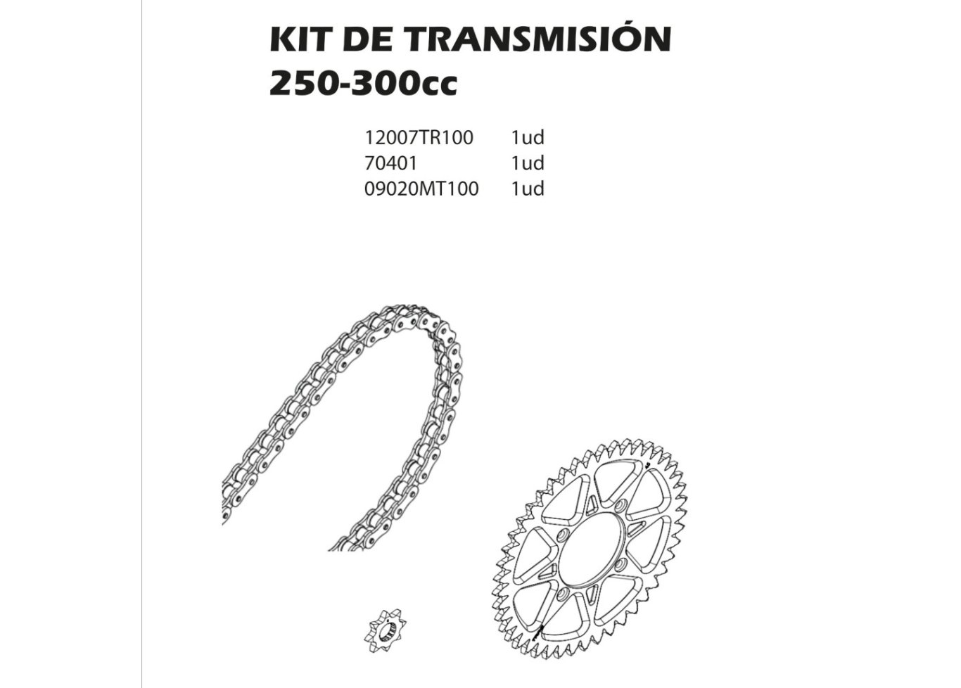KIT1201RT00 - KIT TRANSMISSION - 250 - 280 - 300
