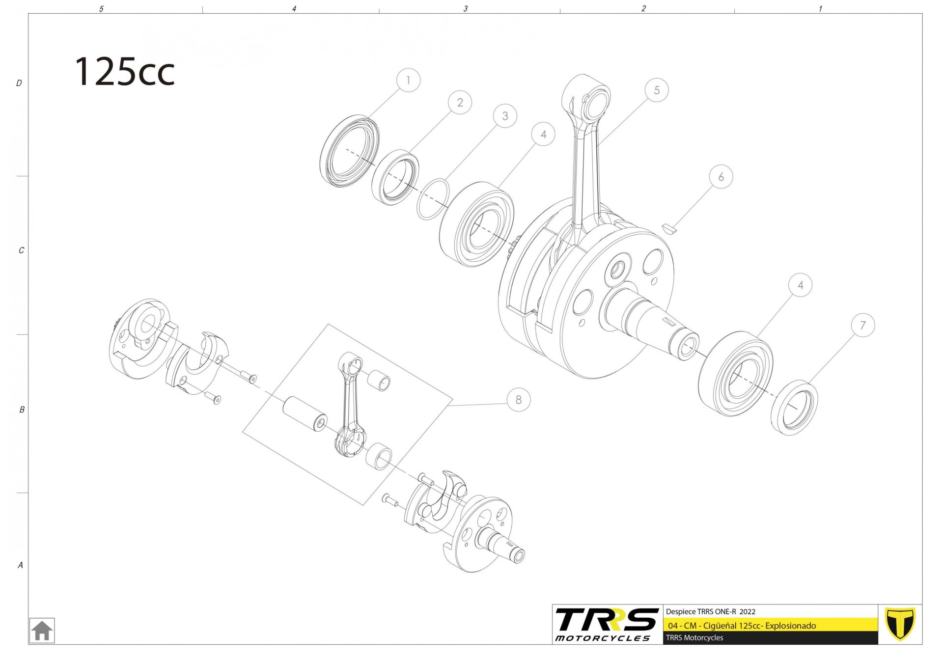 04MT-125 - CRANKSHAFT 125CC