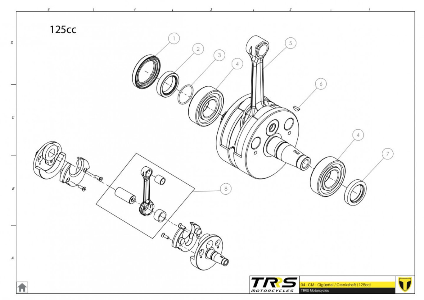 04MT-125 - CRANKSHAFT 125CC