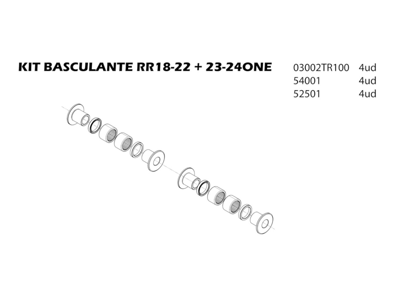 KIT0301RT00 - KIT SWING ARM (RR 2018 - 22, ONE 2023 - 24)