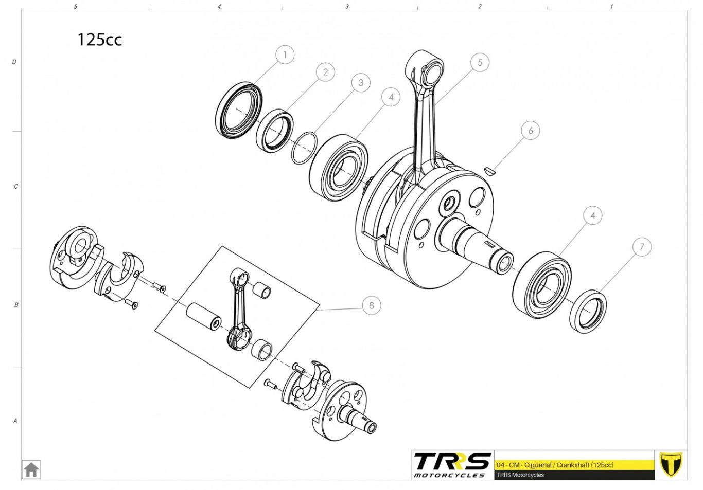04MT-125 - CRANKSHAFT 125CC