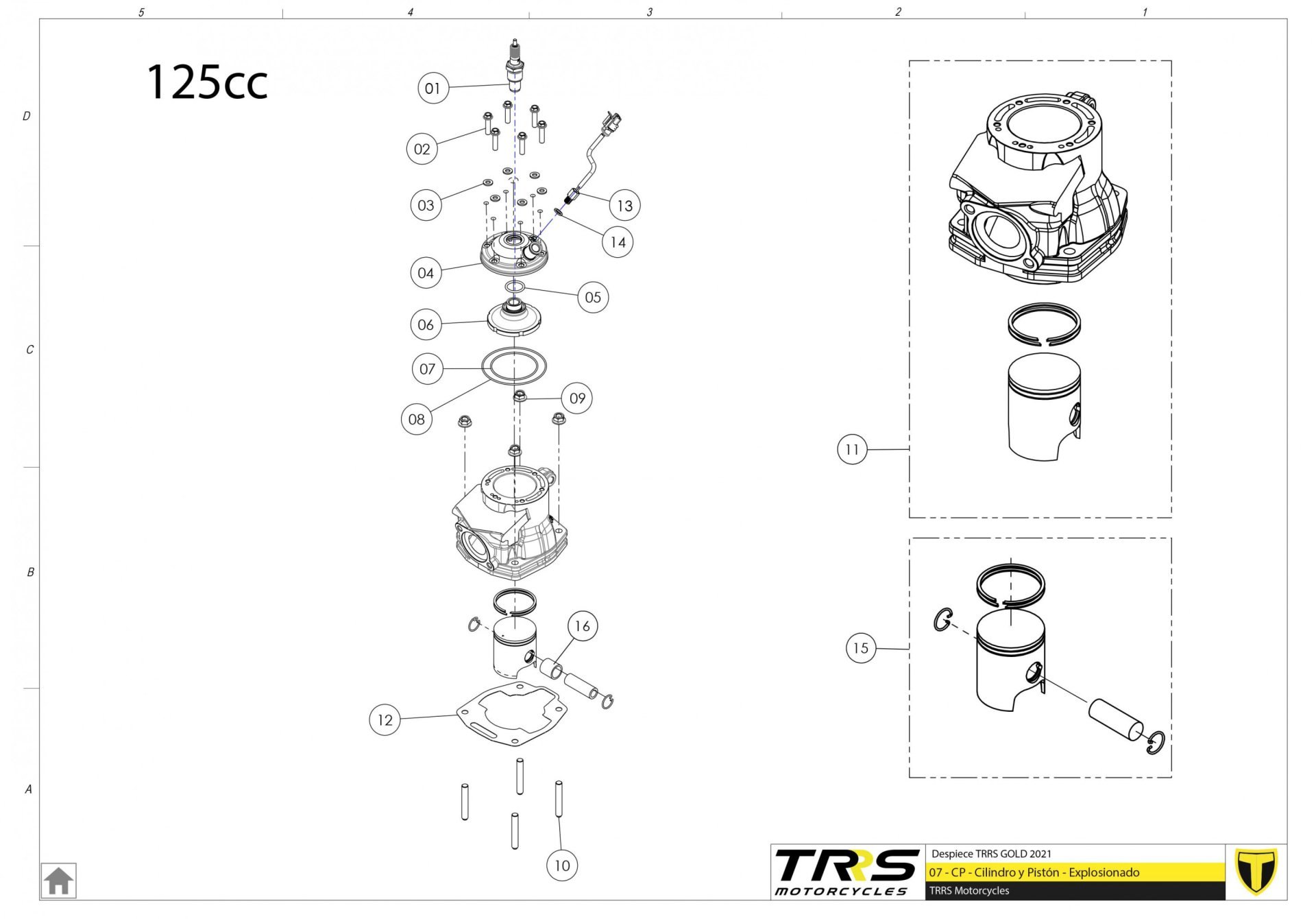 07MT-125 - CYLINDER AND PISTON