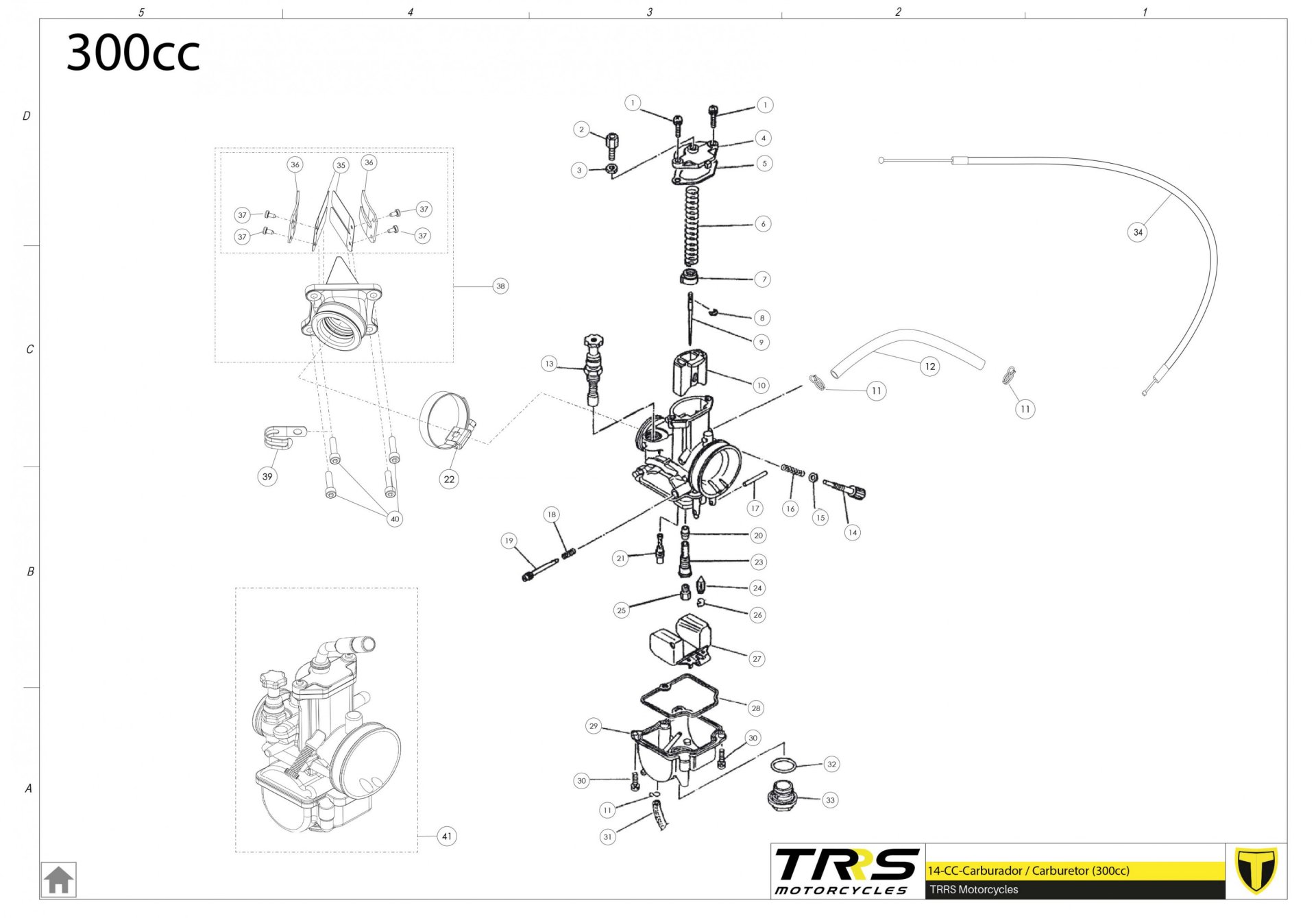 14TR-300 - CARBURETOR 300CC