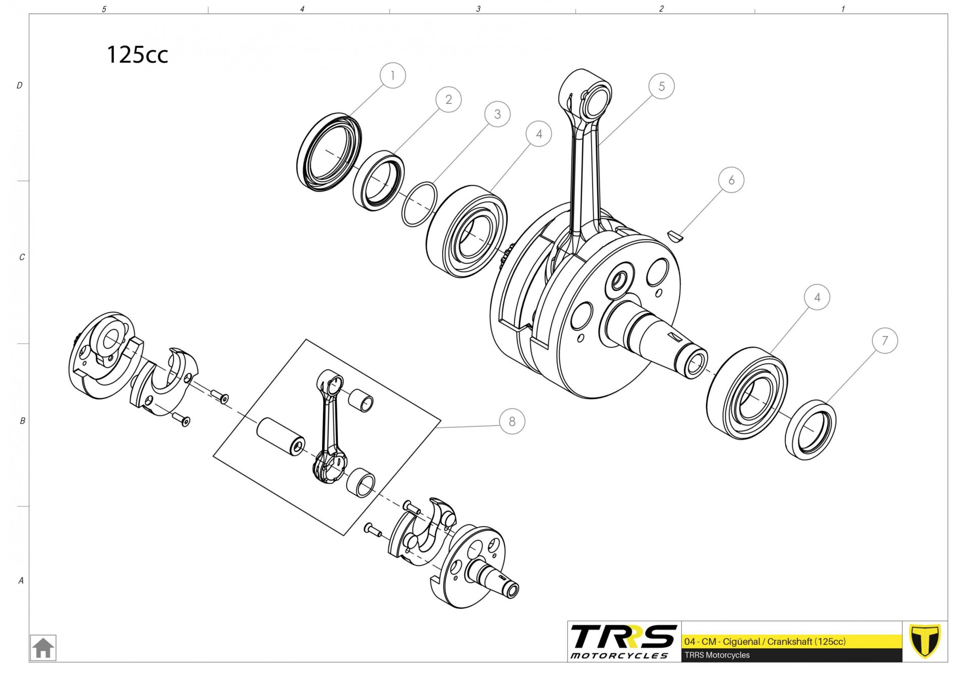 04MT-125 - CRANKSHAFT 125CC