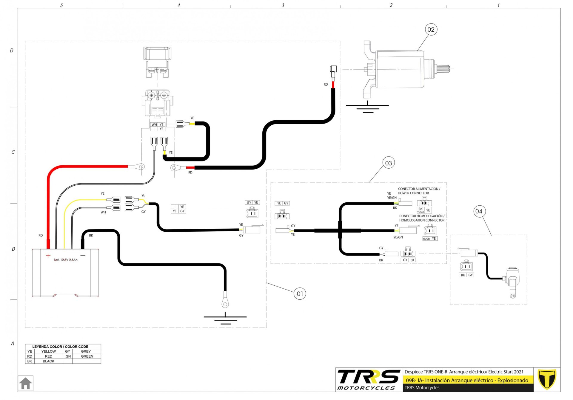 09BTR - INSTALLATION ELECTRIC ELECTRIC START