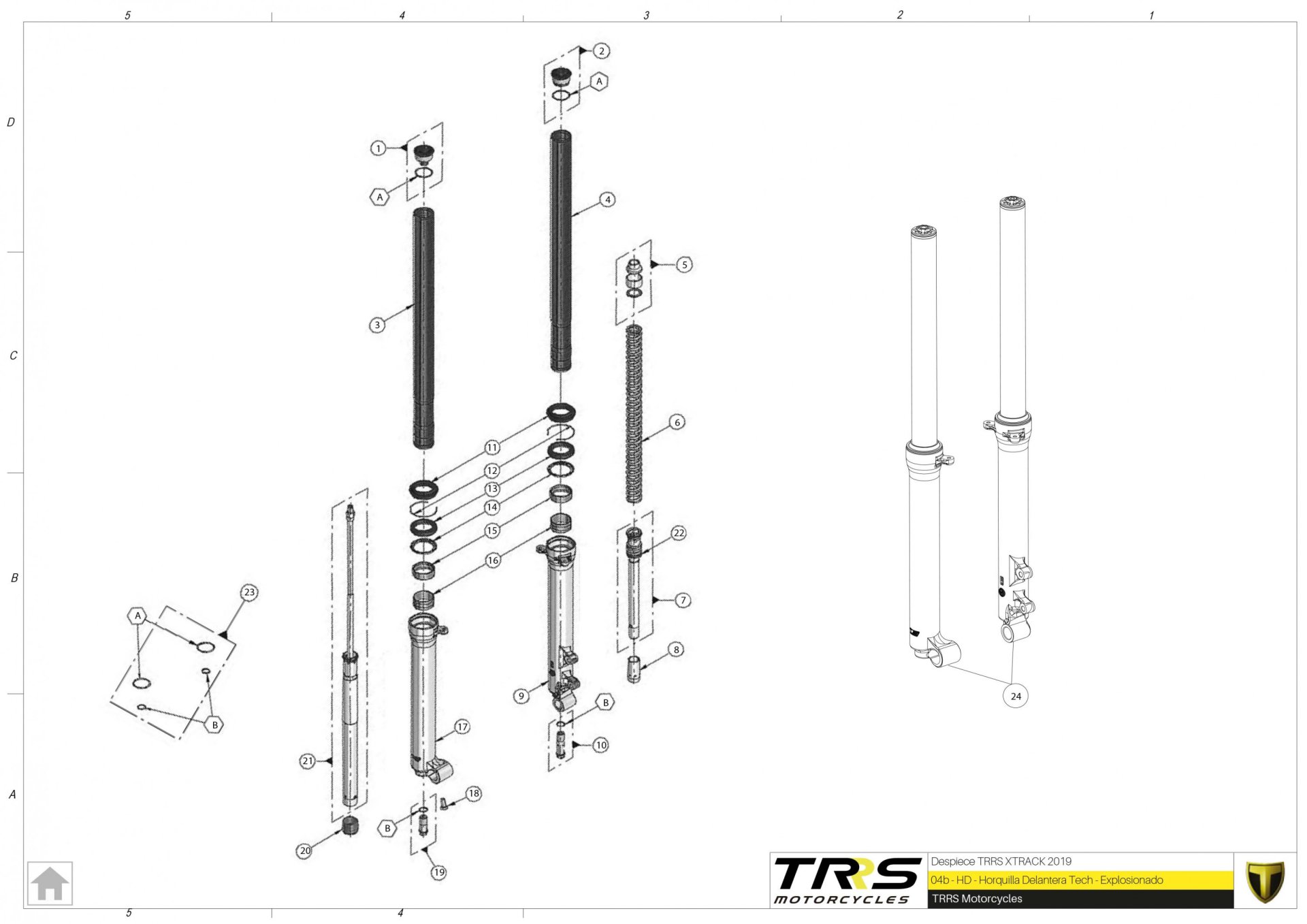 04BTR - HORQUILLA DELANTERA TECH
