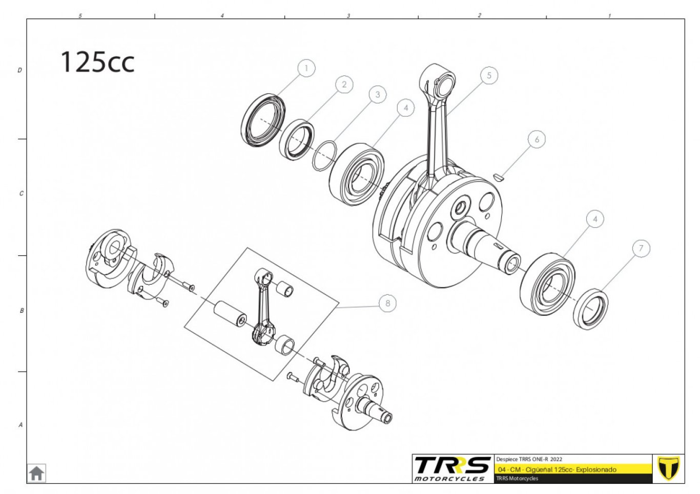 04MT-125 - CRANKSHAFT 125CC