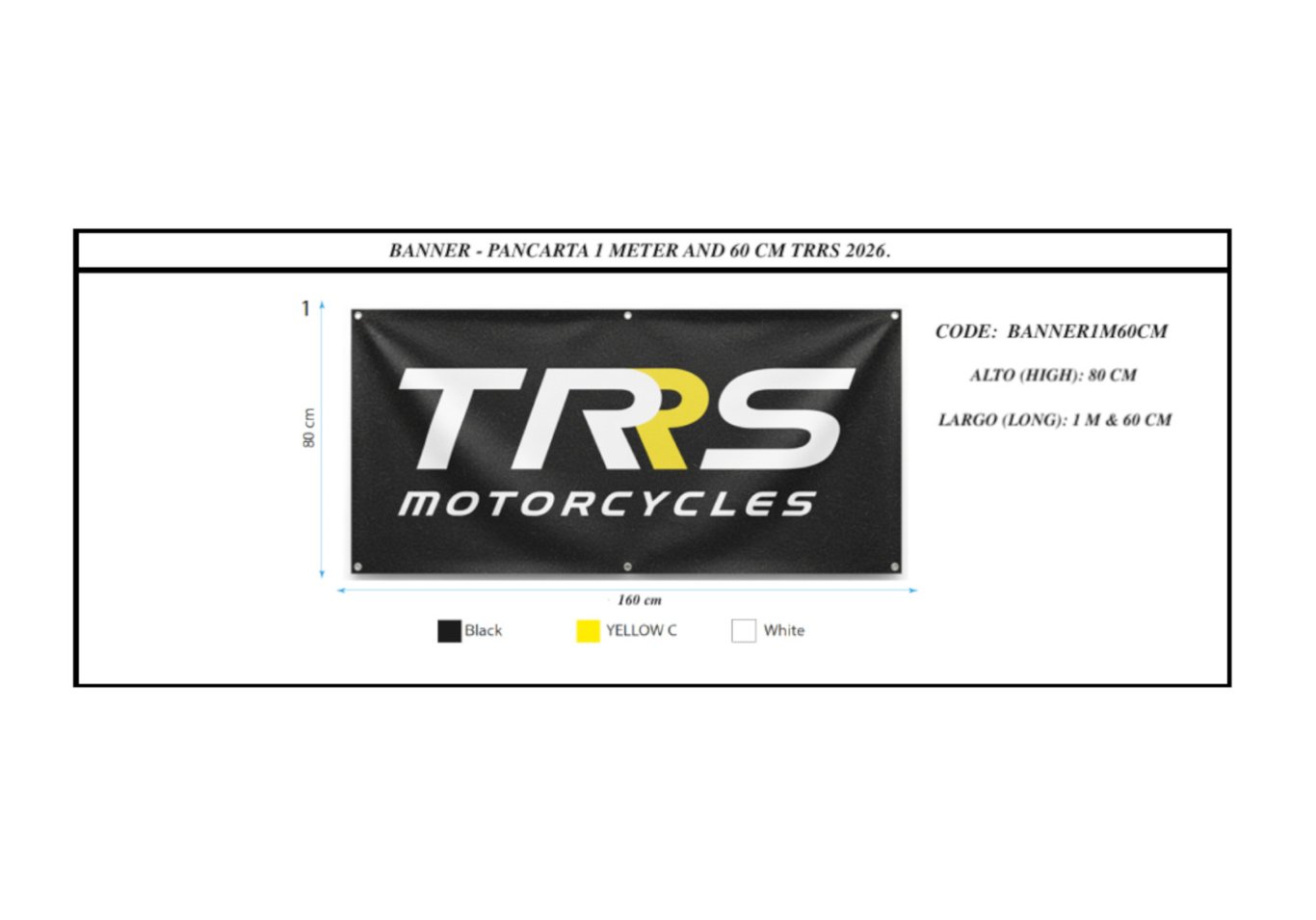 BANNER160 - BANNER 1M 60 CM