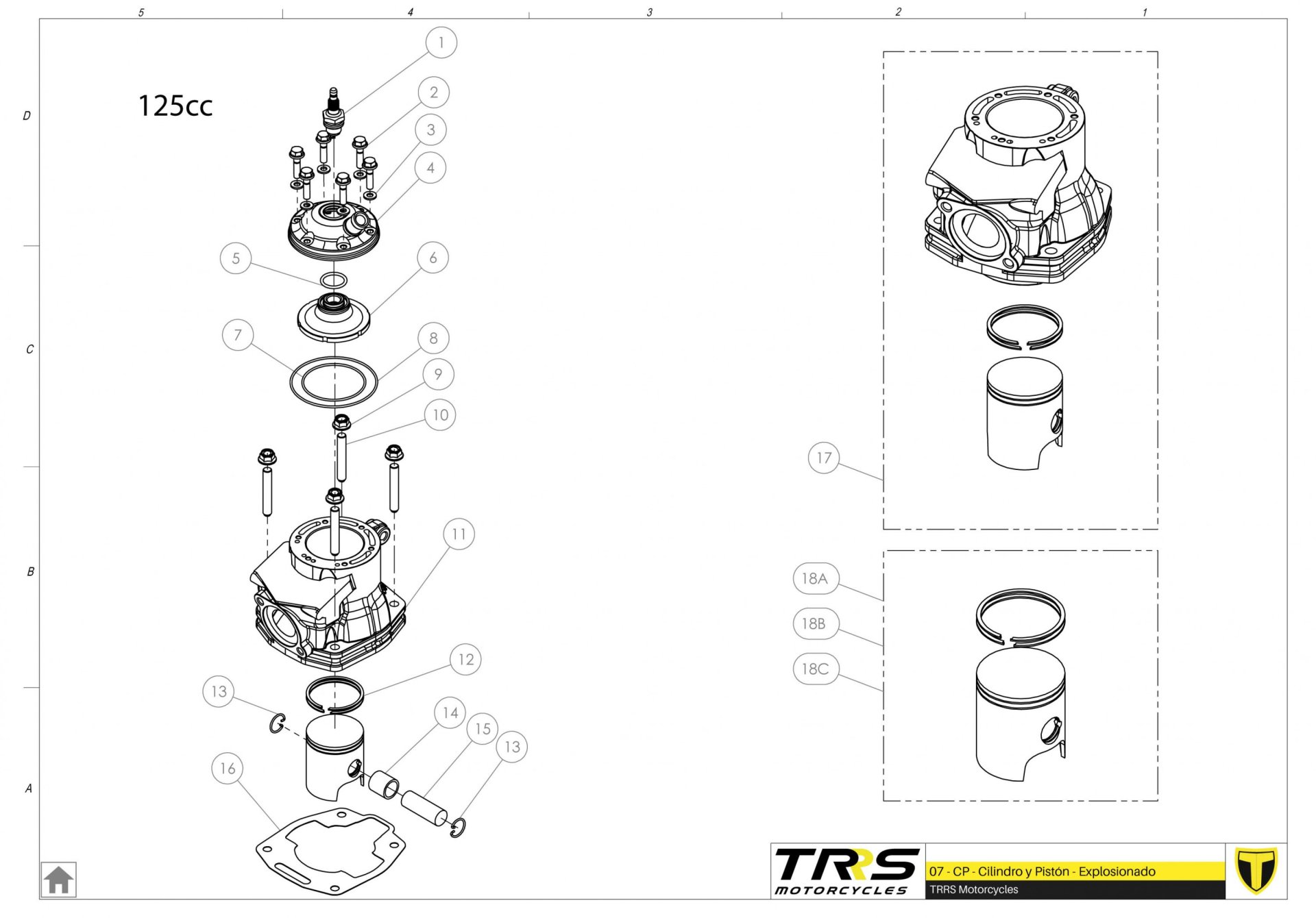 07MT-125 - CYLINDER AND PISTON
