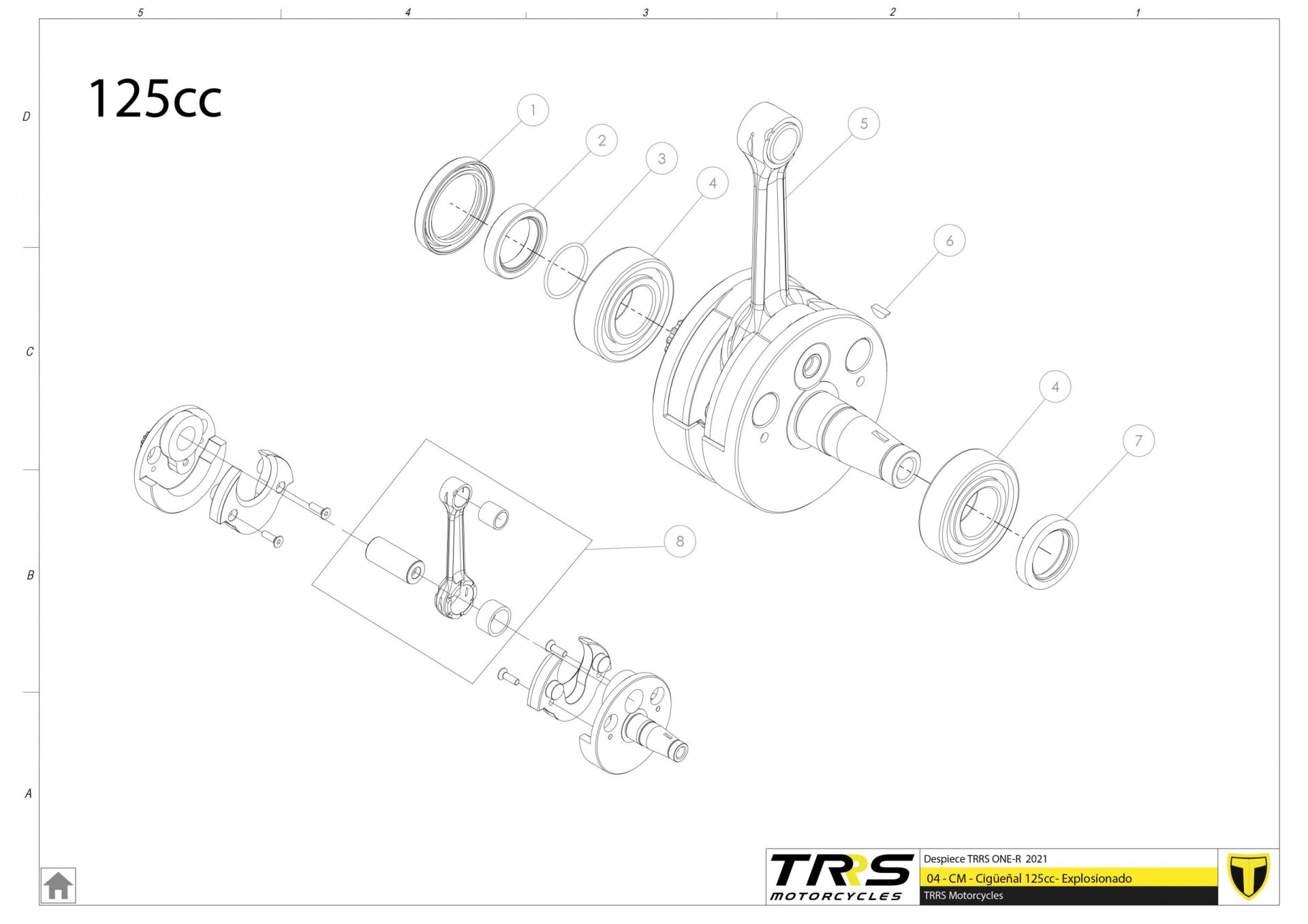 04MT-125 - CRANKSHAFT 125CC