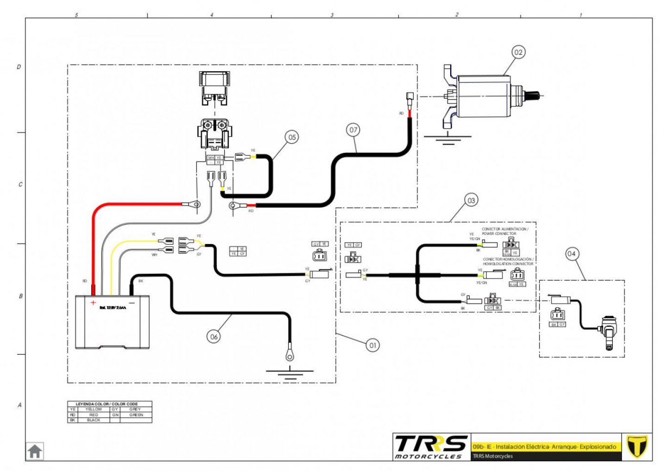 09BTR - INSTALLATION ELECTRIC ELECTRIC START