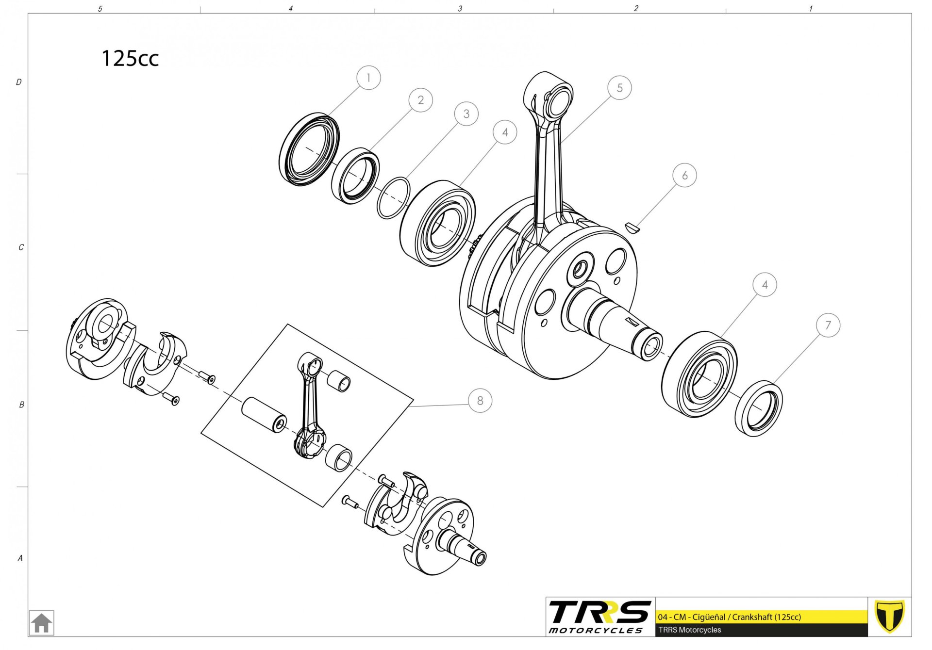 04MT-125 - CRANKSHAFT 125CC