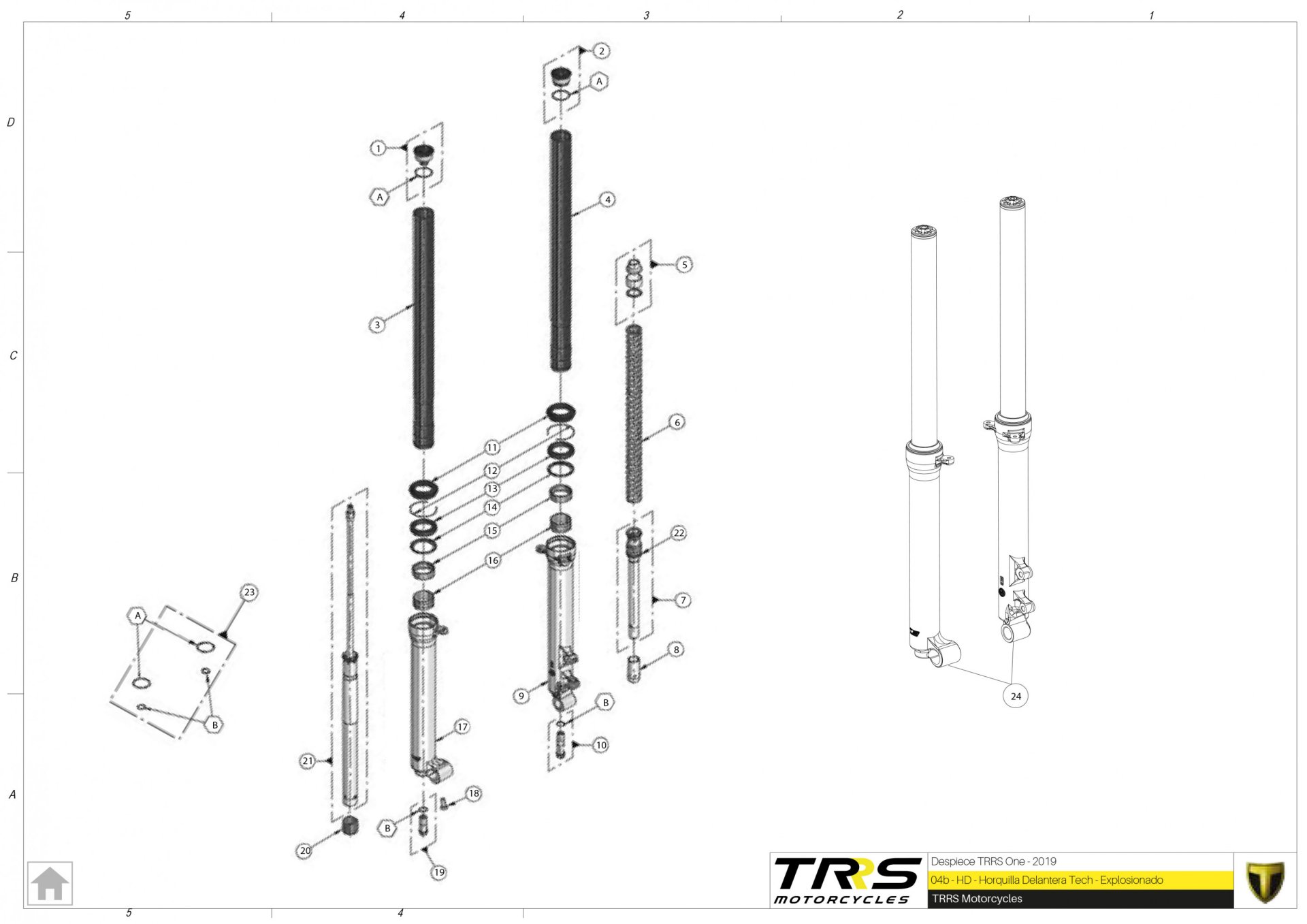 04BTR - HORQUILLA DELANTERA TECH