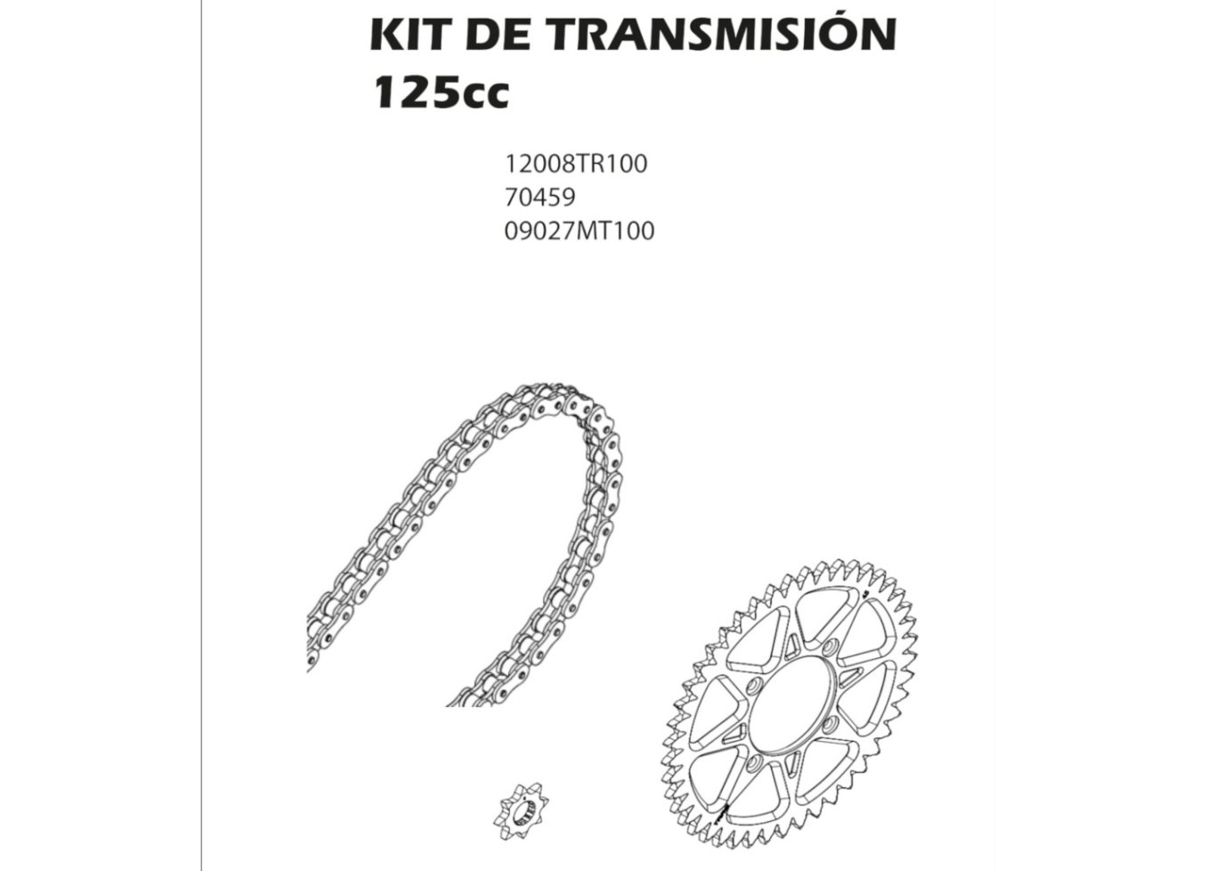 KIT1201RT01 - KIT TRANSMISSION - 125