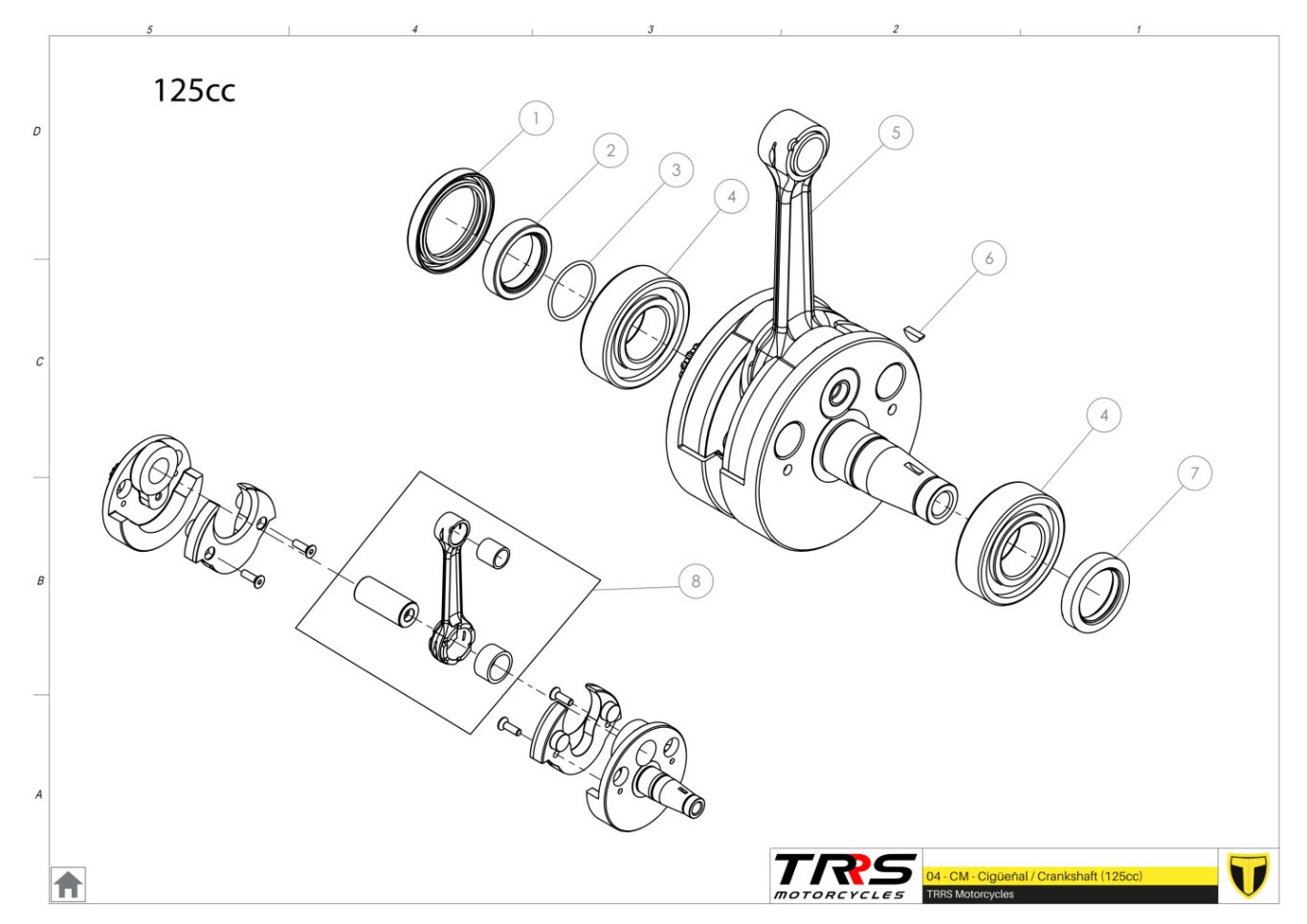 04MT-125 - CRANKSHAFT 125CC