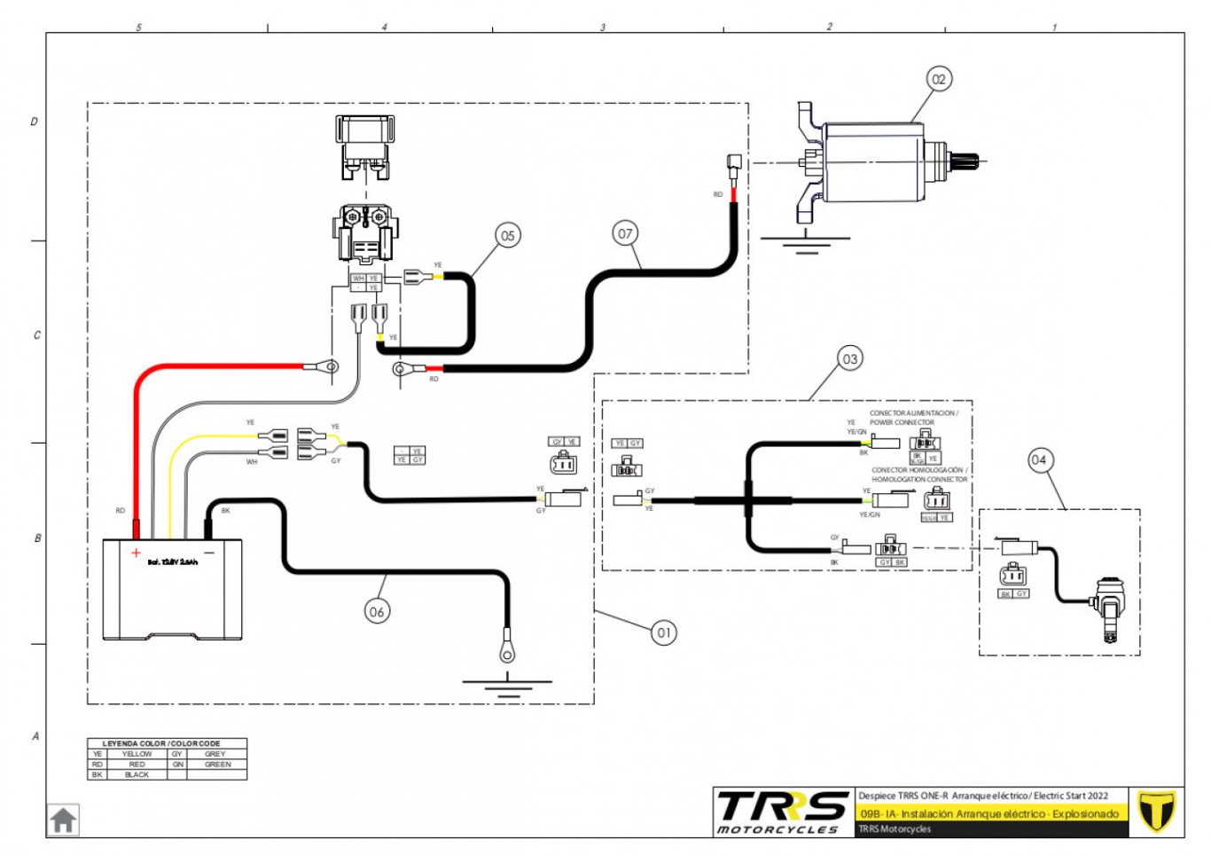 09BTR - INSTALLATION ELECTRIC START