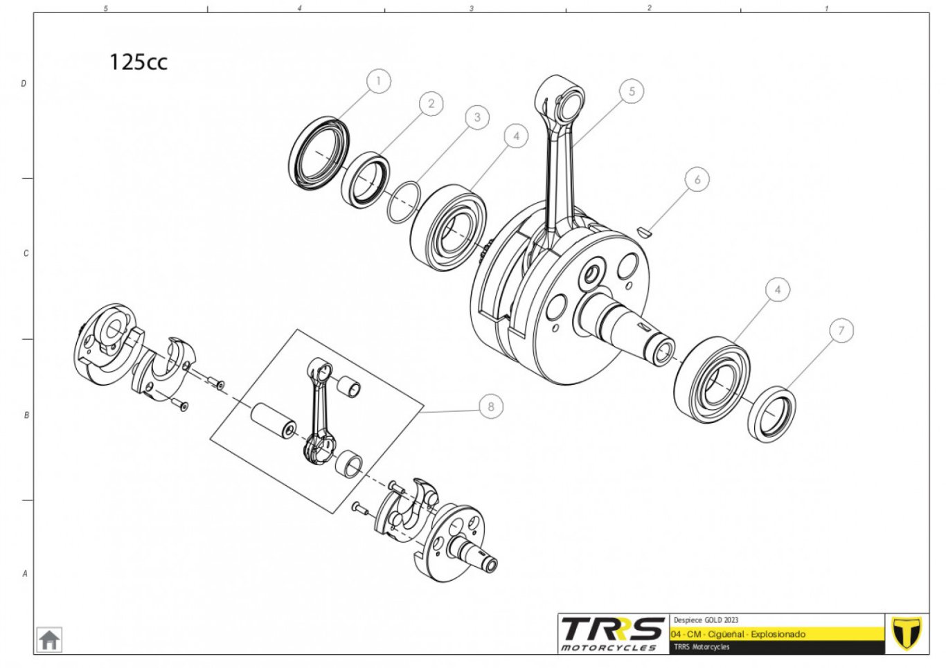 04MT-125 - CRANKSHAFT 125CC