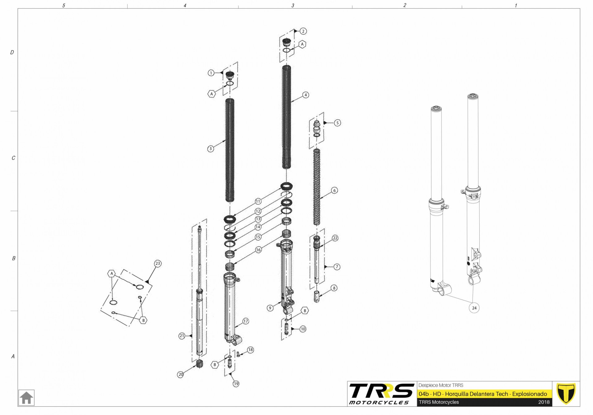 04BTR - HORQUILLA DELANTERA TECH