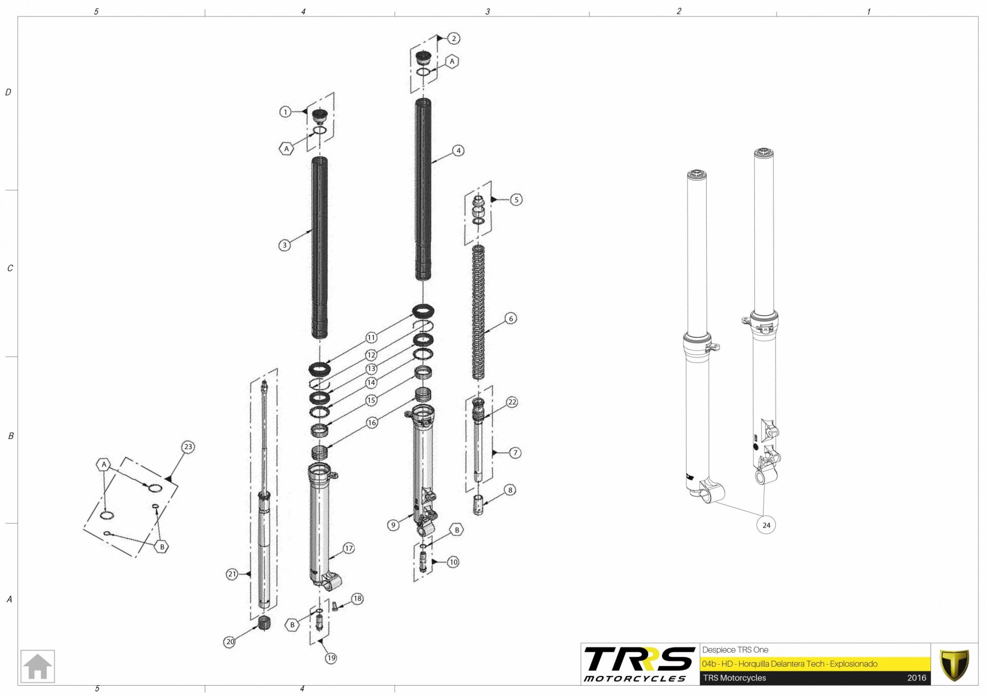 04BTR - HORQUILLA DELANTERA TECH